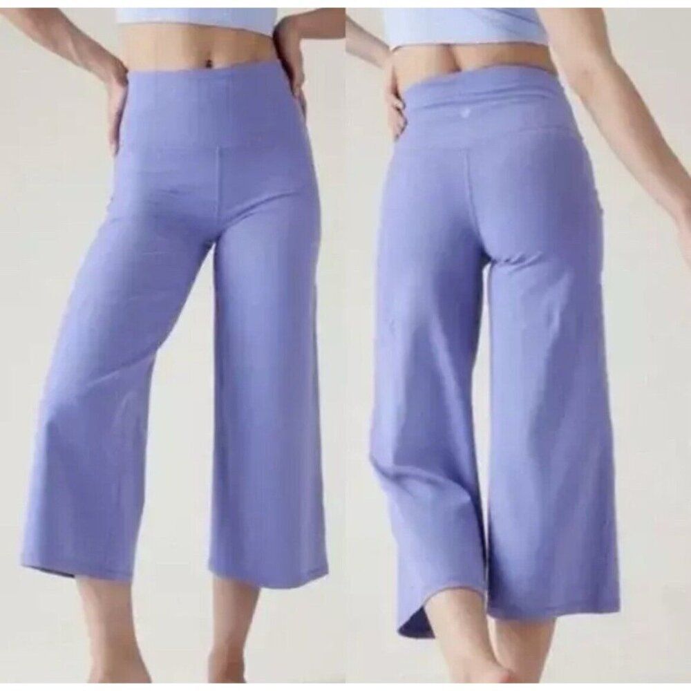NWT Athleta Elation Wide Crop Pant Pants Size Small tall Adonis Blue